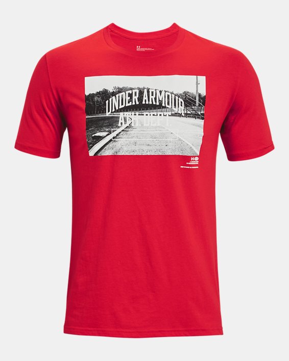 T-shirt à manches courtes UA Athletic Department pour homme, Red, pdpMainDesktop image number 4
